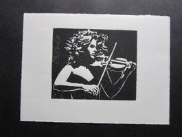 JOSEF WELTI   ORIG.HOLZSCHNITT  ///ANNE-SOPHIE MUTTER