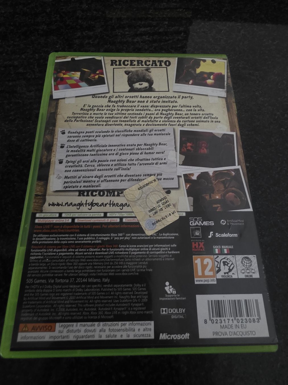 Jeux: Naughty Bear Xbox 360 – D'occasion à Chavornay par Crash37 1