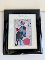 Bild Miro in schwarzem Bilderrahmen (32x25 cm) guter Zustand