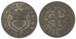 FREIBURG Halbbatzen 1789 Billon fast vz