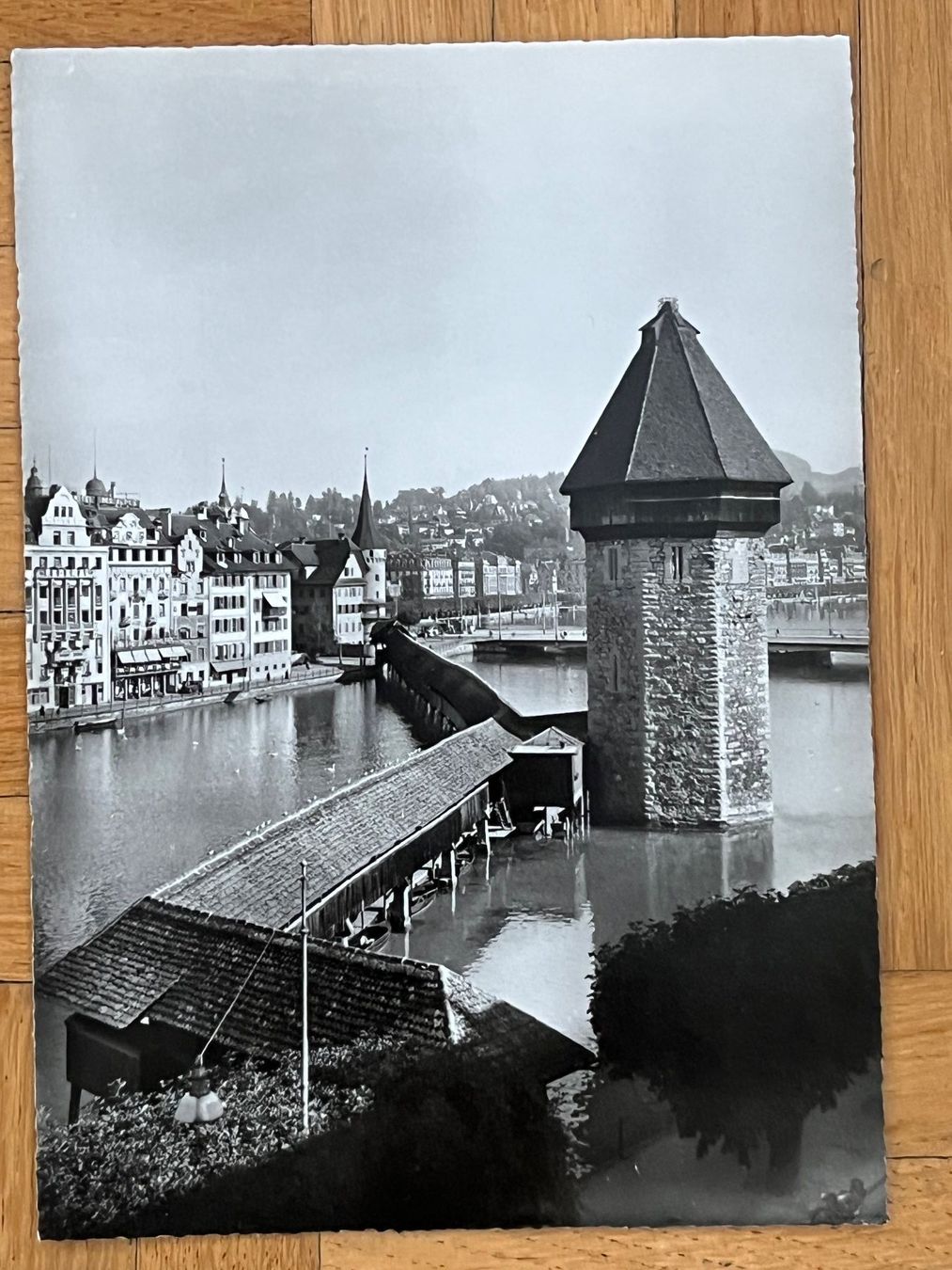 Cartoline postali: Kapellbrücke Luzern, 1954 – Usato da Romanshorn venduto da luxcollect