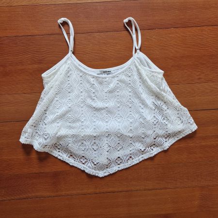 Weisses Sommertop Tally Weijl Grösse L/XL Spitze
