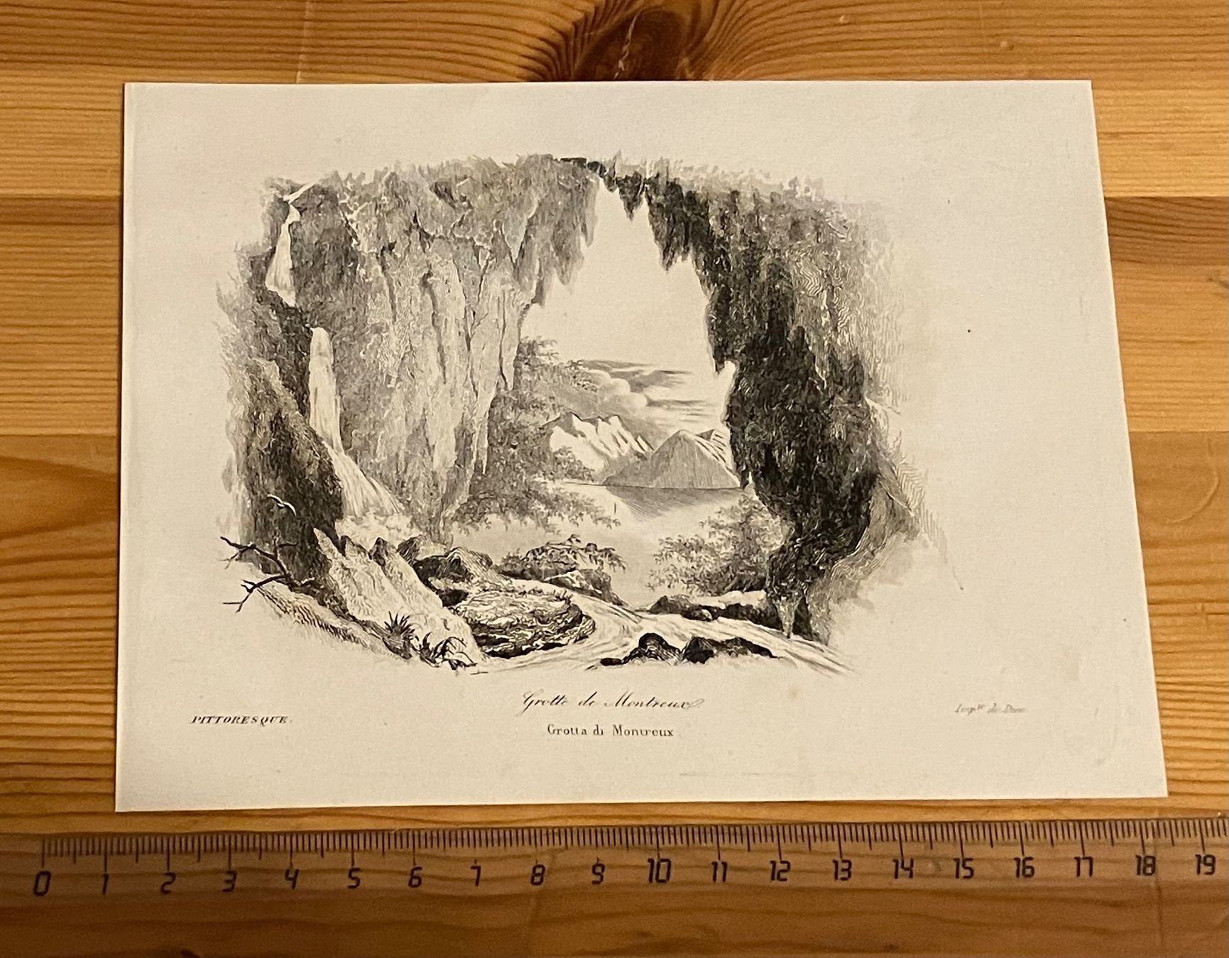 Incisioni: Grotte Montreux: Stich 1838 – Usato da Aarau venduto da luck123