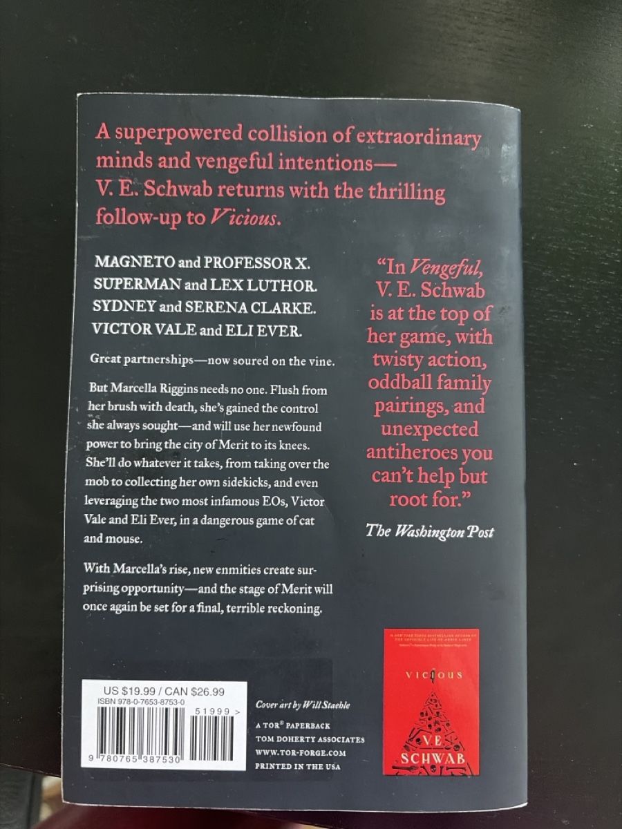 Libri: Vengeful- V.E Schwab – Nuovo (secondo la descrizione) da Auw venduto da lil_zts9 1