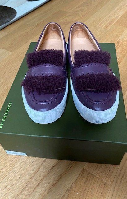 Longchamp Damenschuhe: LONGCHAMP Loafers mit Pelzbesatz – Neu (gemäss Beschreibung) aus Zürich von Shapochka 1