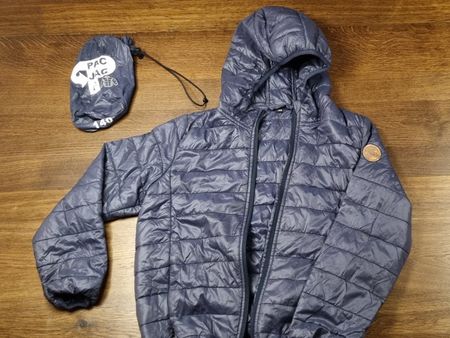 PAC JAC leichte Daunenjacke mit Kapuze – Grösse 140 – Blau