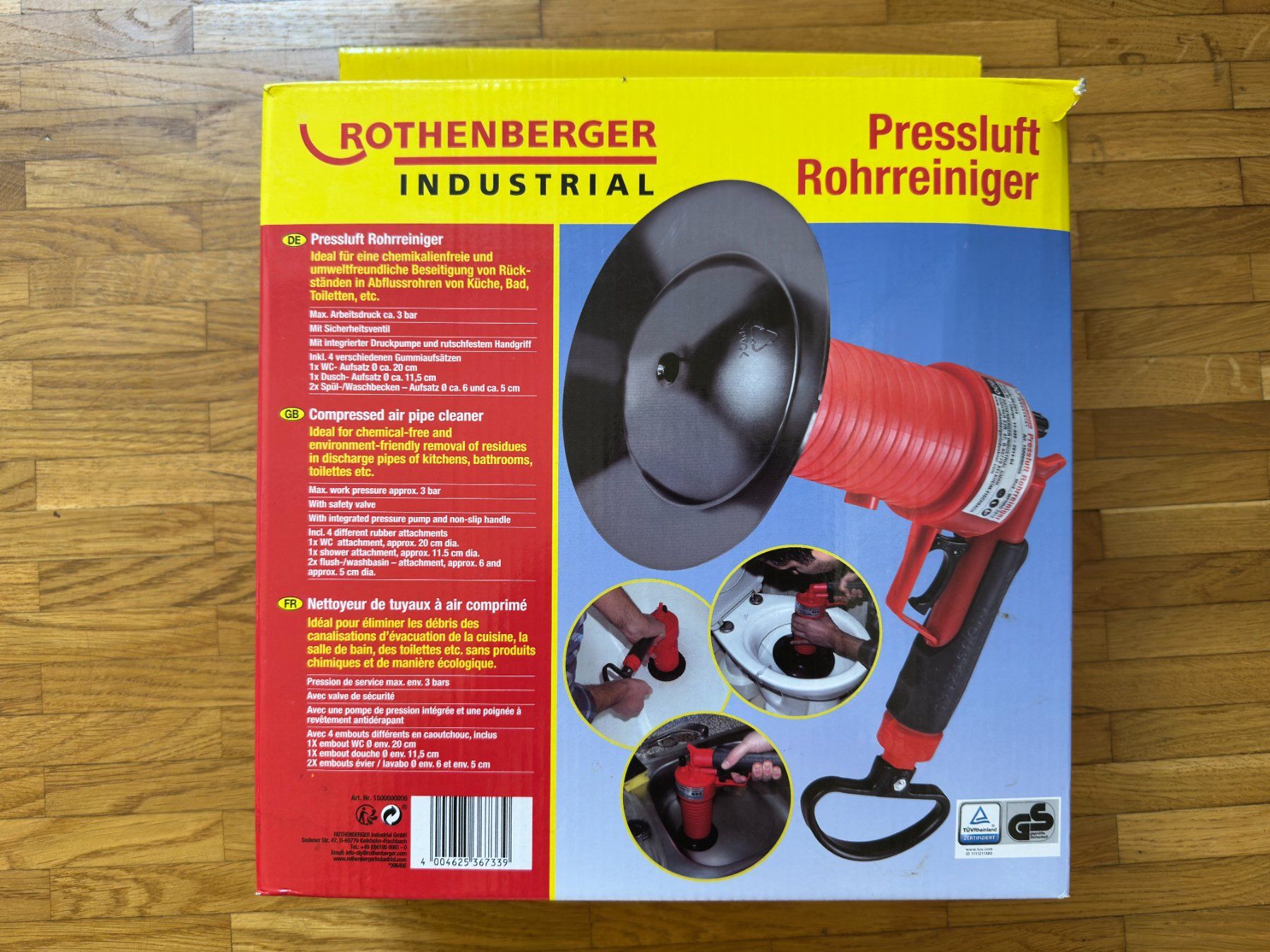 Rothenberger Tutti gli attrezzi: Rothenberger Pressluft Rohrreiniger Kit – Usato da Lausanne venduto da brixton 3