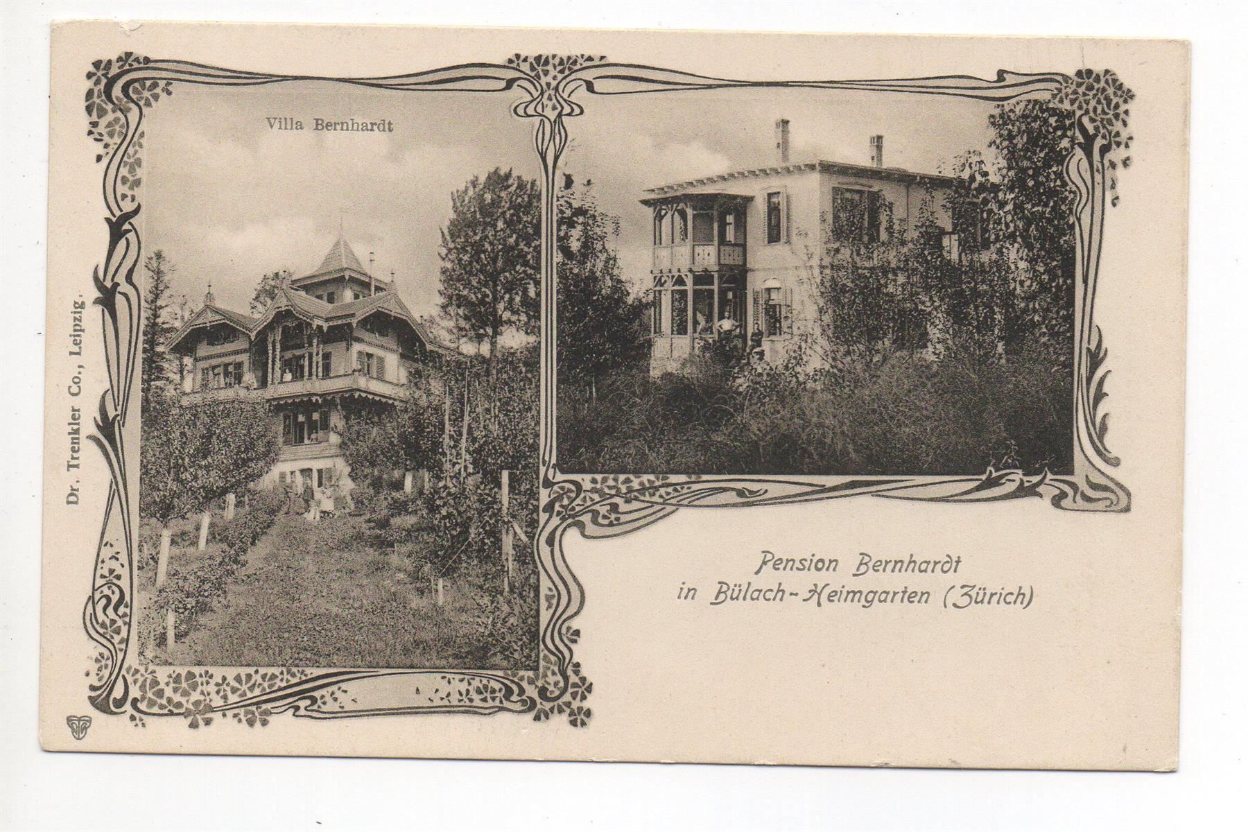 Cartoline postali: BÜLACH - HEIMGARTEN Pension Bernhardt – Nuovo (secondo la descrizione) da Jona venduto da philajona