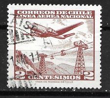 Chile 1961: Flugzeug über Drahtseilbahn