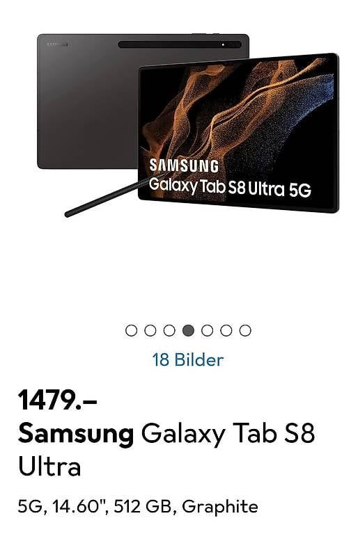Tablet PC: TAB S8 Ultra 5G mit Tastatur – Usato da Kestenholz venduto da fiatsubi 1