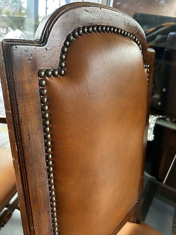 Chaises: Antike echt leder stühle – D'occasion à Arbon par nathalie.18 2