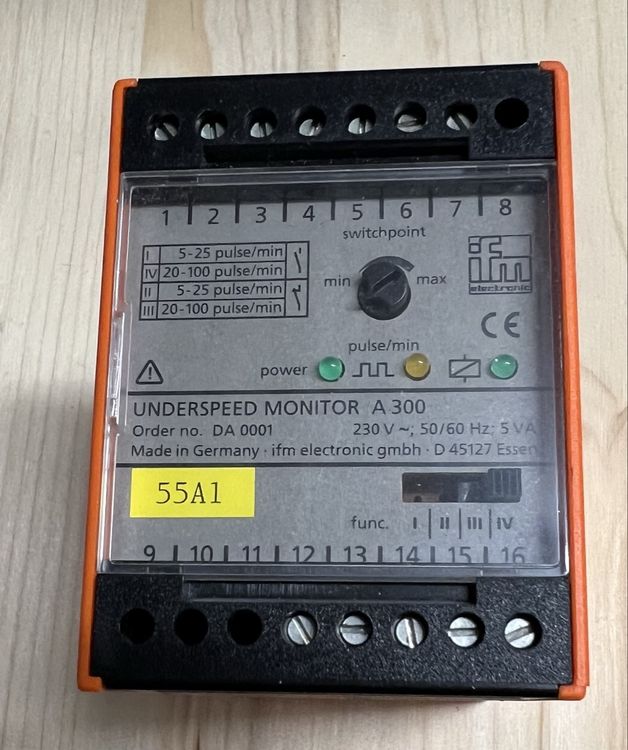 IFM Electronic UNDERSPEED MONITOR A 300 / Stillstandswächter (Gebraucht ...