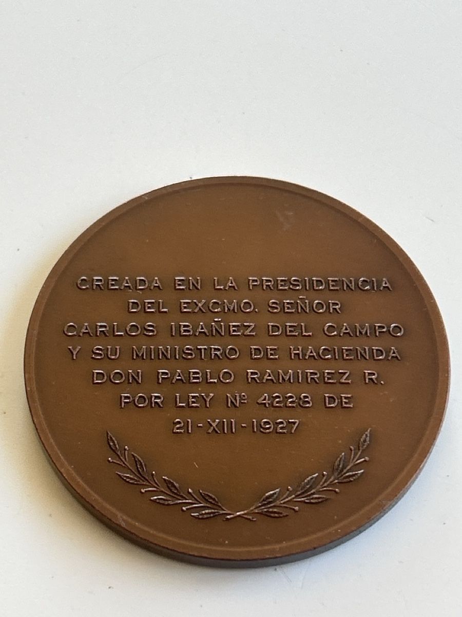 Medaglie: Gedenkmedaille Caja Reaseguradora Chile 1927-1977 Bronze(2S1 – Usato da Neuenhof venduto da 123-Allerlei 1