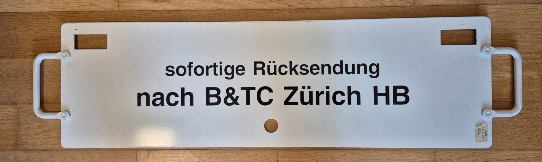 SBB/CFF/FFS Schilder: Zuglaufschild Munot Ferien Express – Gebraucht aus Bürglen TG von Transeuronacht 1