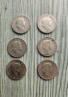 Lot de 6 pièces de 20 rappen 1884.1885.1896.1908.13.20
