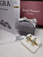 Boucles d'oreille argent diamants de moissanite de 4 ct GRA