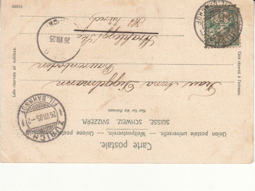 Cartoline postali: Flüelen 1905 – Usato da Bürglen TG venduto da StampGraf 1