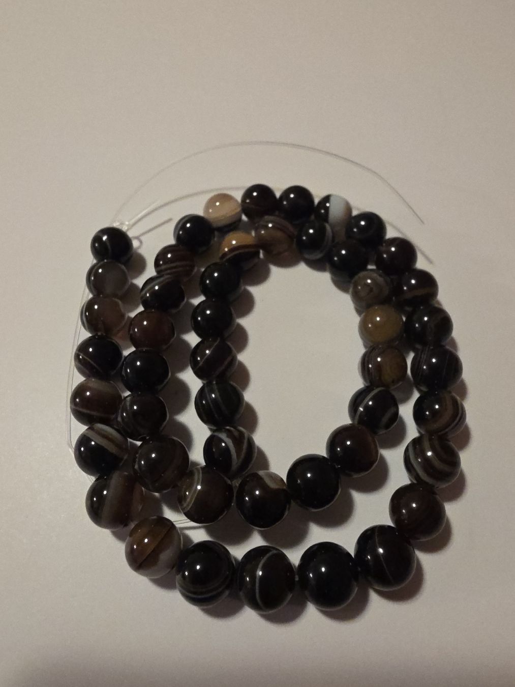 Minerali & Pietre curative: Sardonyx Kaffee Achat 8mm. Strang – Nuovo e nell'imballaggio originale da Menziken venduto da Mirager 2