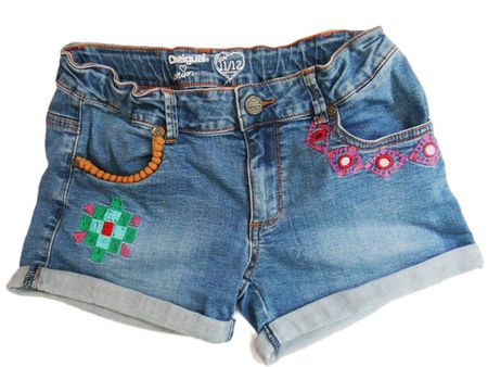 ca.Gr 146 152 Jeans Shorts DESIGUAL Bund verstellbar