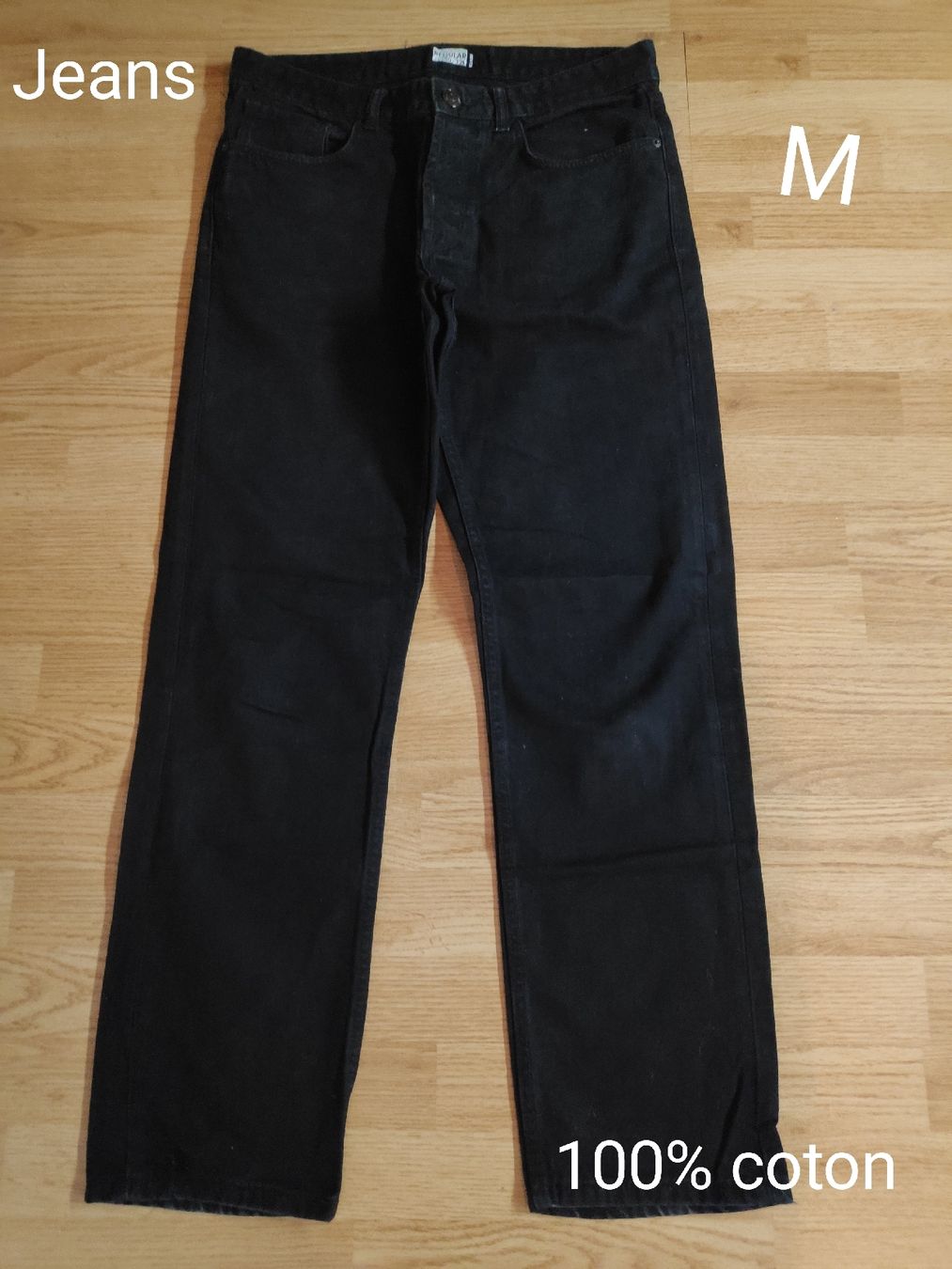 Jeans: Jean noir homme taille M 100% coton – Usato da Couvet venduto da fat_kyl7