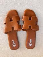 H Sandalen in Cognac-Braun Gr. 38
