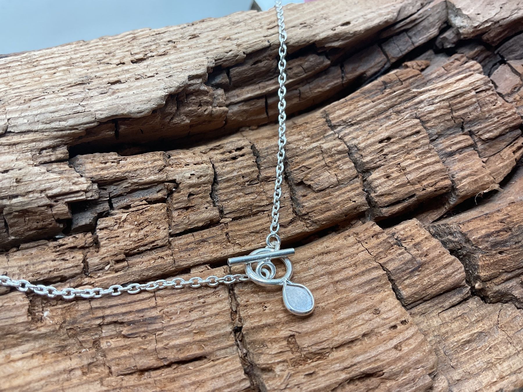 Ketten: Echter Polkidiamant an Silbercollier – Neu (gemäss Beschreibung) aus Luzern von S.Kern01 3