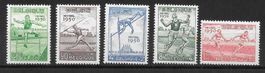 Belgien Serie 867 - 871 Leichtathletik-EM Brüssel * 1.7.1950
