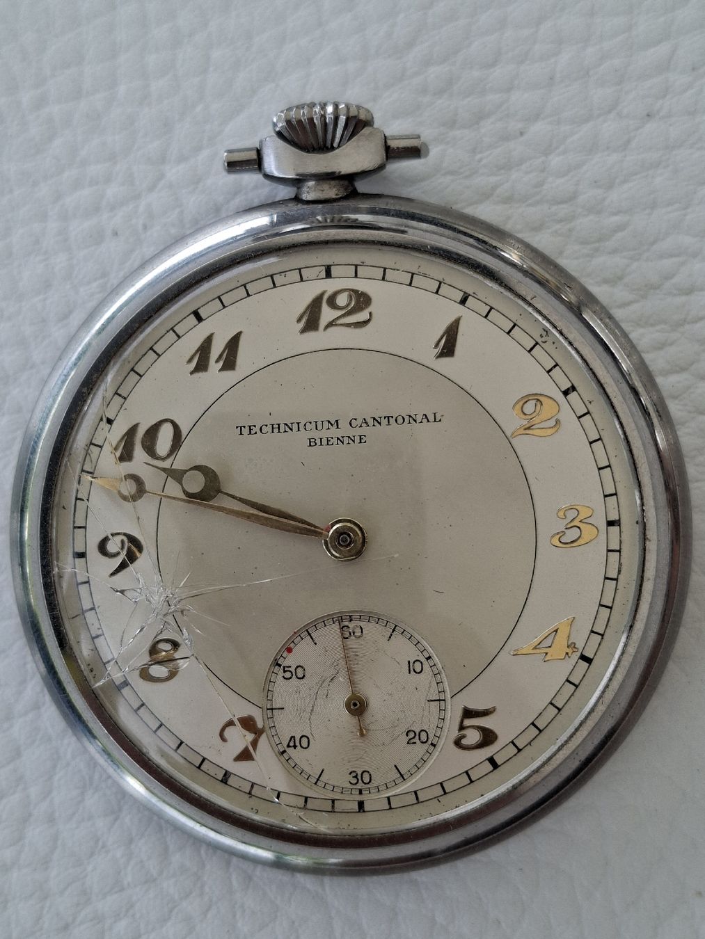 Orologi: Montre gousset ancienne Technicum Cantonal Bienne, – Usato da Sierre venduto da Bestdeal21