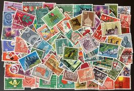 Konvolut 100 Briefmarken Schweiz, Top Qualität