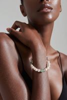 Süsswasserperlen Kette mit Jade NEU