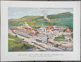 Plakat der Milchkonserven-Fabrik Stalden, (heute NESTLÉ)