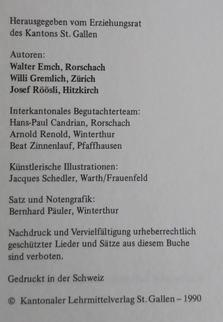 Bücher: 8 Schweizer Singbuch Mittelstufe 1990 ein Preis – Gebraucht aus Lindau von halusana 1