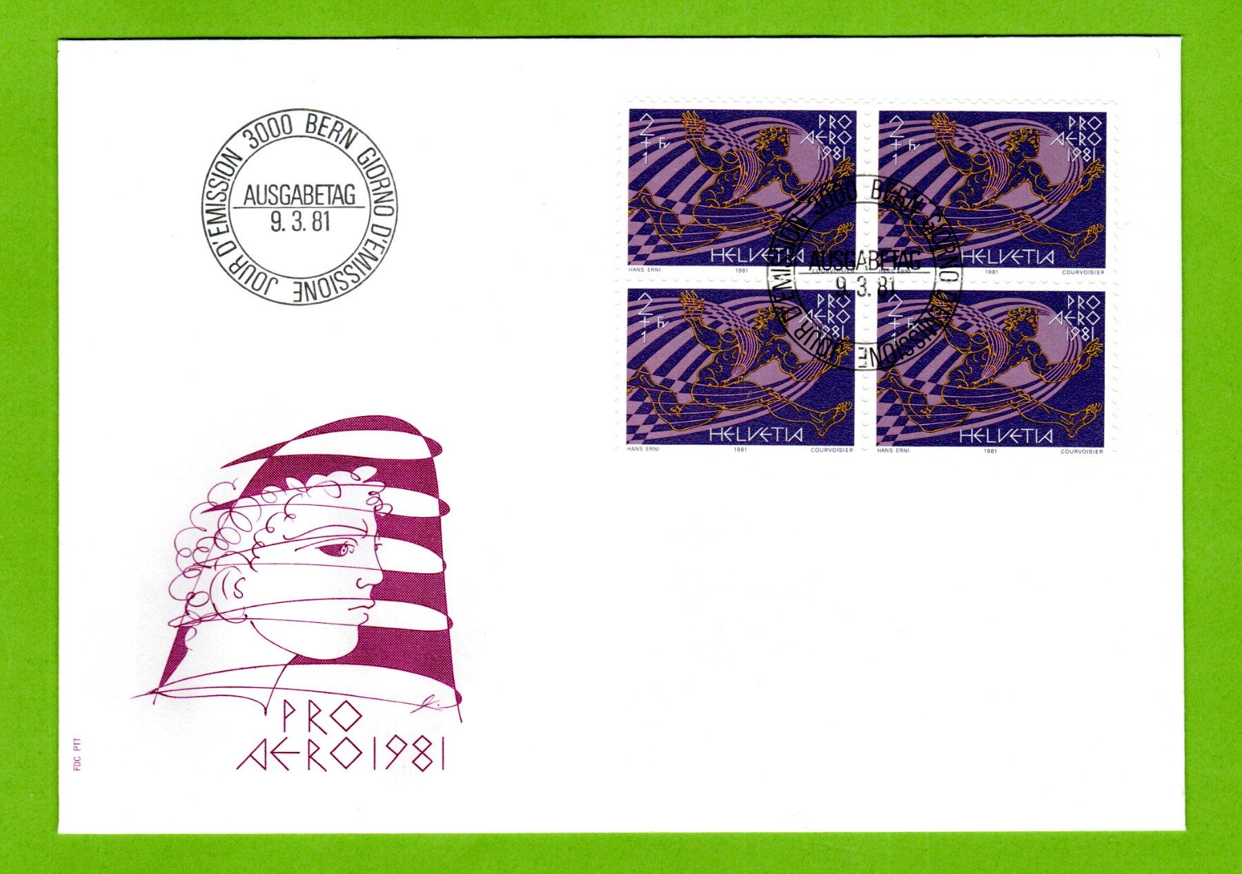 Tous les timbres: 1981 Pro Aero FDC VB + Kleinbogen ET + VB ET SBK 40.-- – D'occasion à Stein am Rhein par Huehnerhund