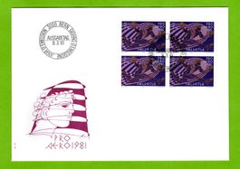 1981 Pro Aero FDC VB + Kleinbogen ET + VB ET SBK 40.--
