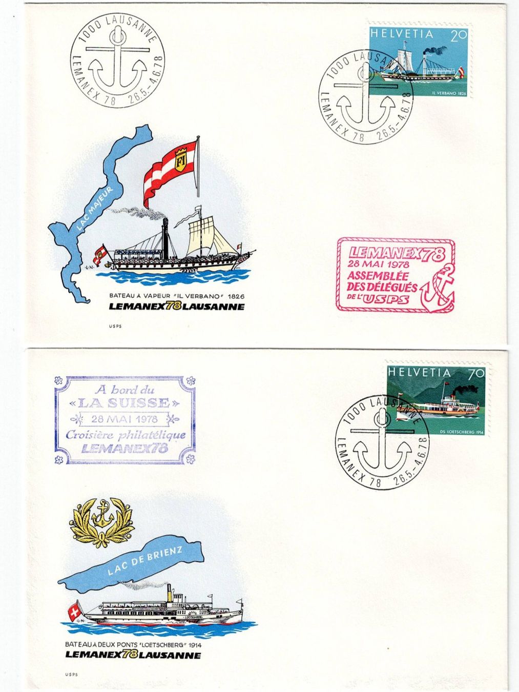 Alle Briefmarken: Schweiz, Lemanx 1978, 14 verschiedene Couverts – Gebraucht aus Hinteregg von McCharly01 2