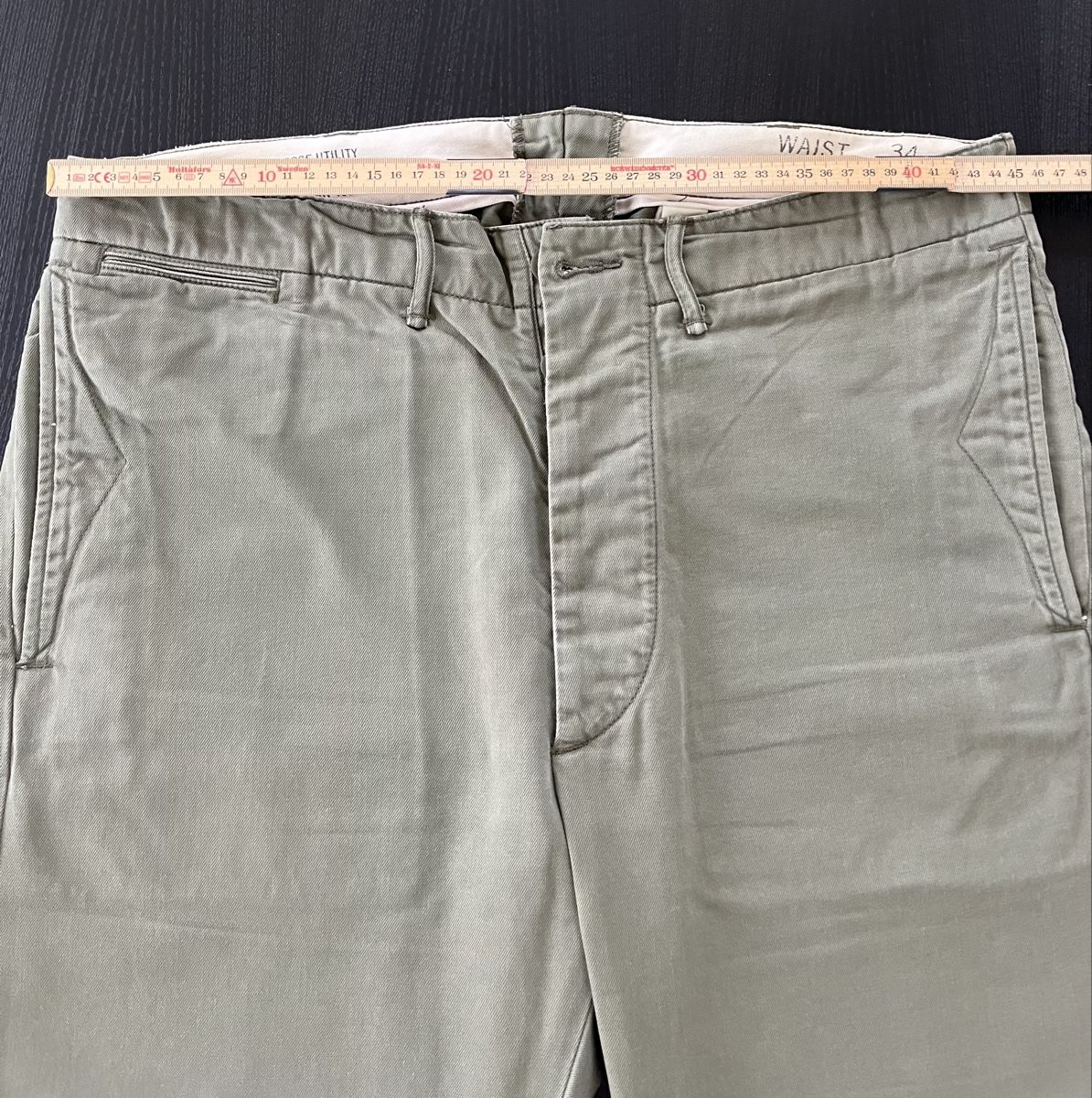 Ralph Lauren Pantaloni: Double RL Officer Chinos Olive Green – Usato da Unterägeri venduto da Bluto36 5