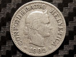 1908 - 10 cts. 2.00 Mio.! 2.93gr!!