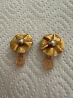 Boucles d'oreilles clip or  750 et argent occasion bon état