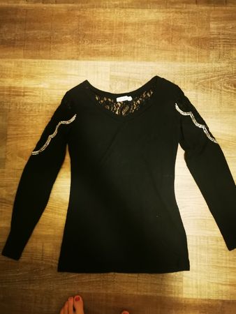 Lily Wood Oberteil, schwarz, Spitze, Gr. 36, Top Zustand!