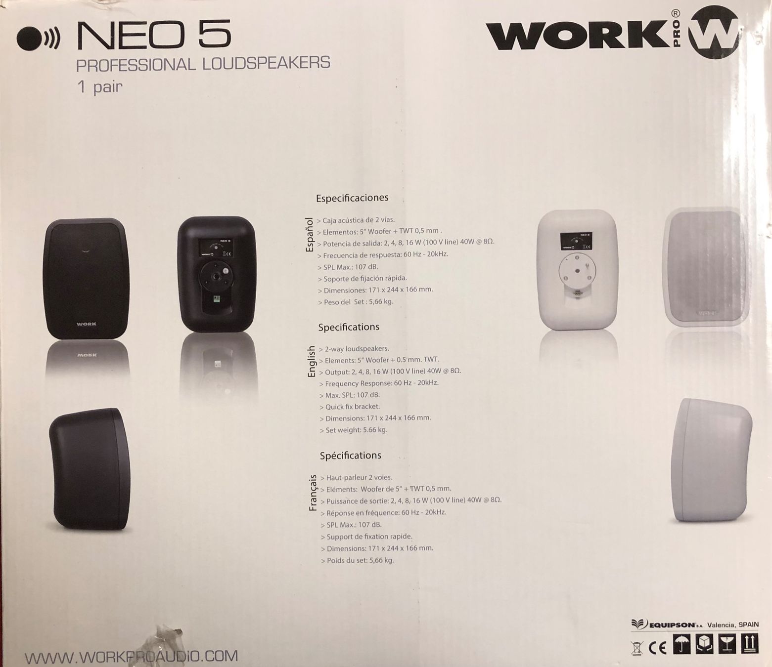 Casse acustiche: Work Neo 5 Lautsprecher inkl. Wandhalterung – Nuovo e nell'imballaggio originale da Neerach venduto da Arbimus 1
