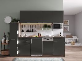 599 Singleküche Küchenzeile 225cm E/Y/G - Küche Einbauküche