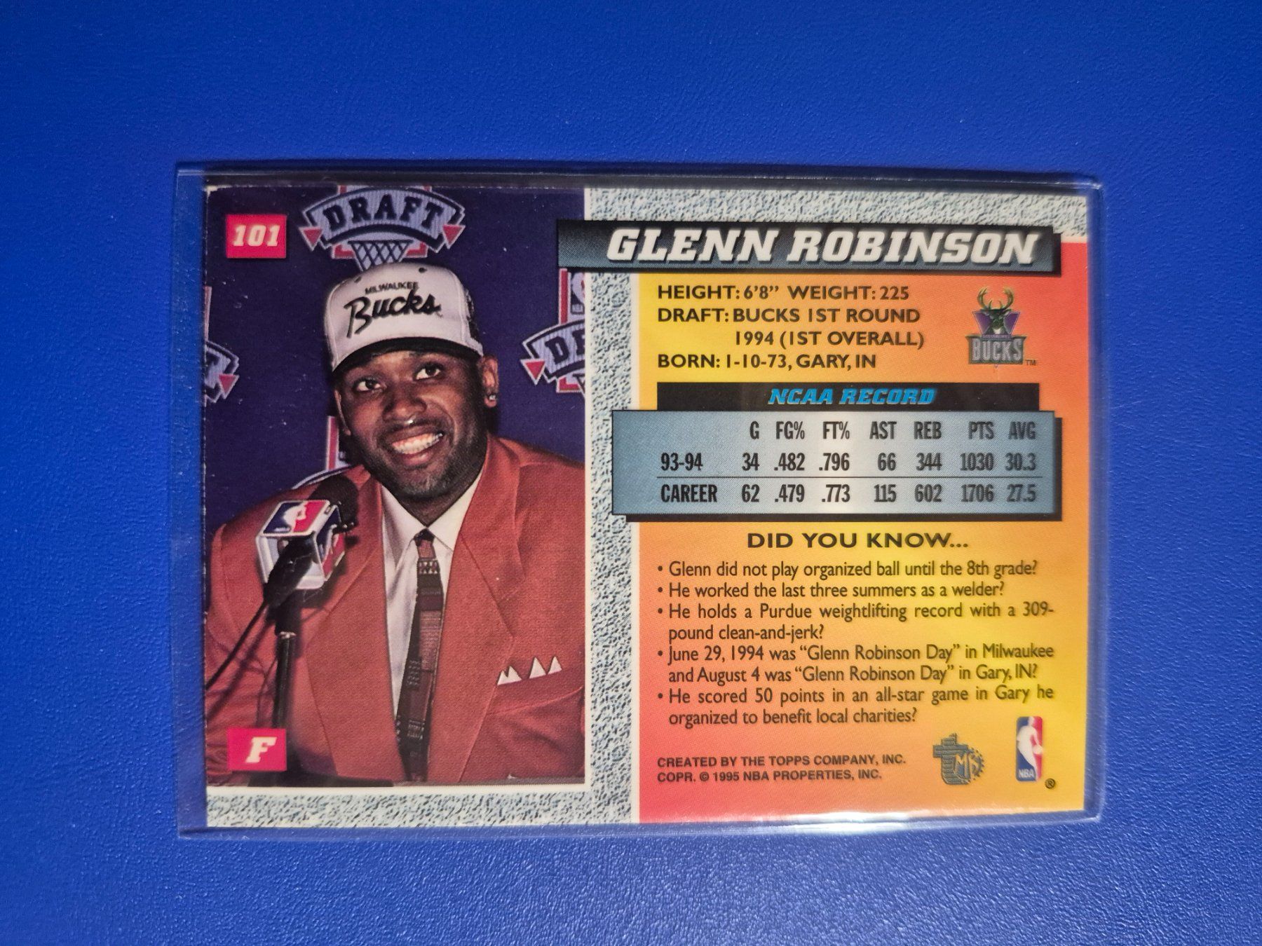 Nba Carte collezionabili: NBA Glenn Robinson 1994 Draft Pick – Usato da Treiten venduto da Sauber73 1