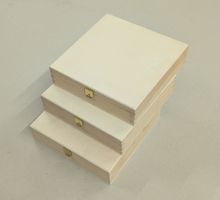 3x Holzbox 16x16x4cm