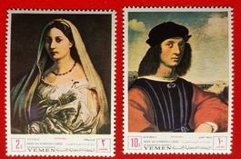 JEMEN YEMEN KUNST RAFFAELLO RAPHAEL DONNA VELATA 1983**