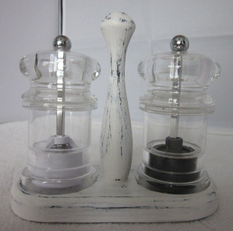 Küchengeräte: Gewürzständer - Menage Salz & Pfeffer Shabby Chic – Gebraucht aus Bischofszell von raika 1