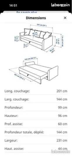 Sofas: IKEA-Schlafsofa – D'occasion à Zug par nat_d9tl 3