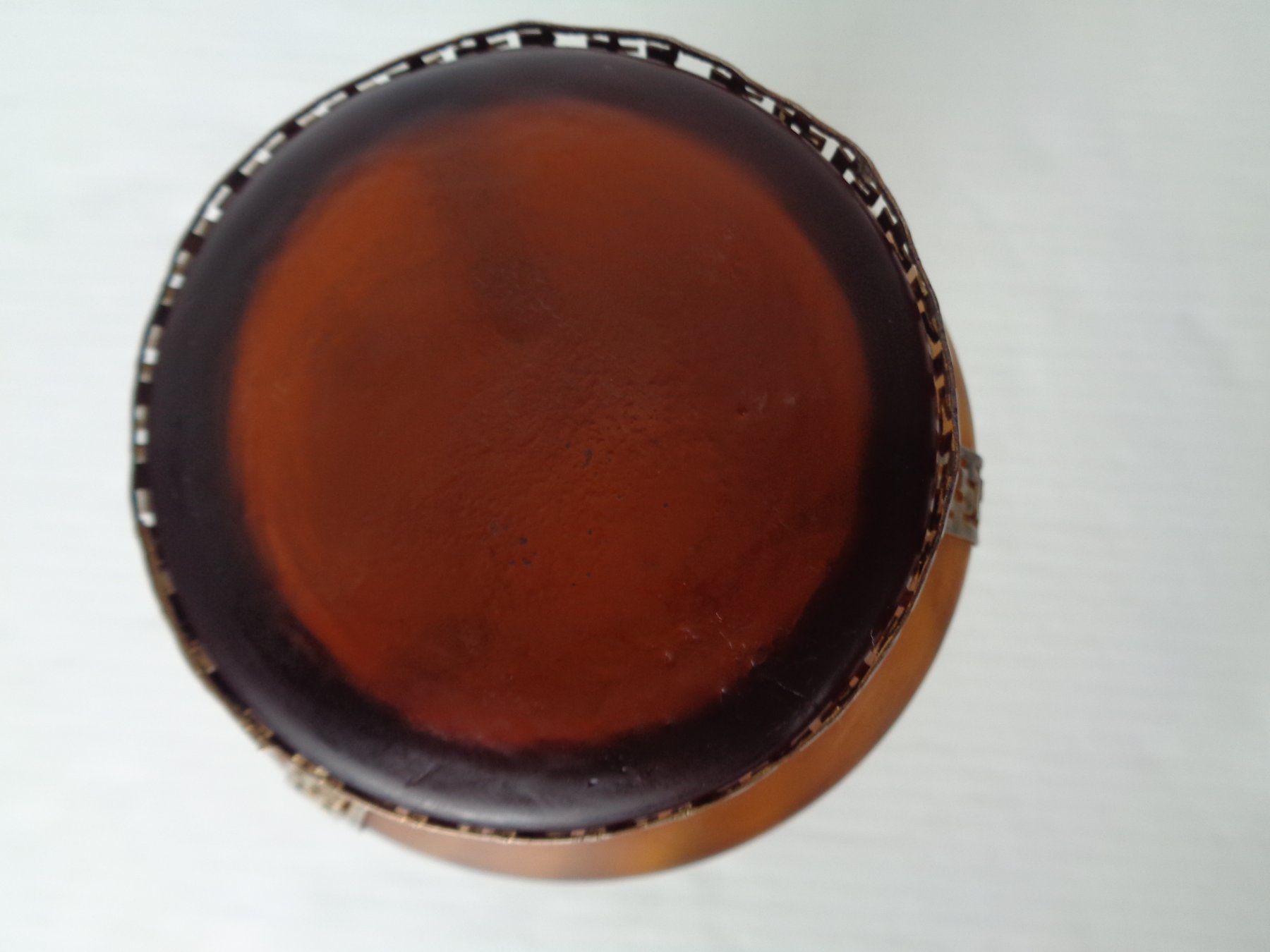 Vase & Récipients: Seltene alte Glasvase mit Metallrelief eingefasst – D'occasion à Chur par omonia 6