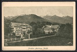 Aeschi, Pension Friedegg gegen die Berge