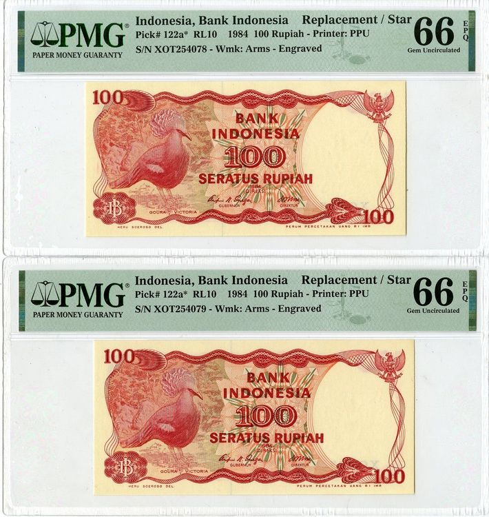 Rare Bank Indonesia, 1984. UNC Numero Consecutive Certificat | Kaufen ...