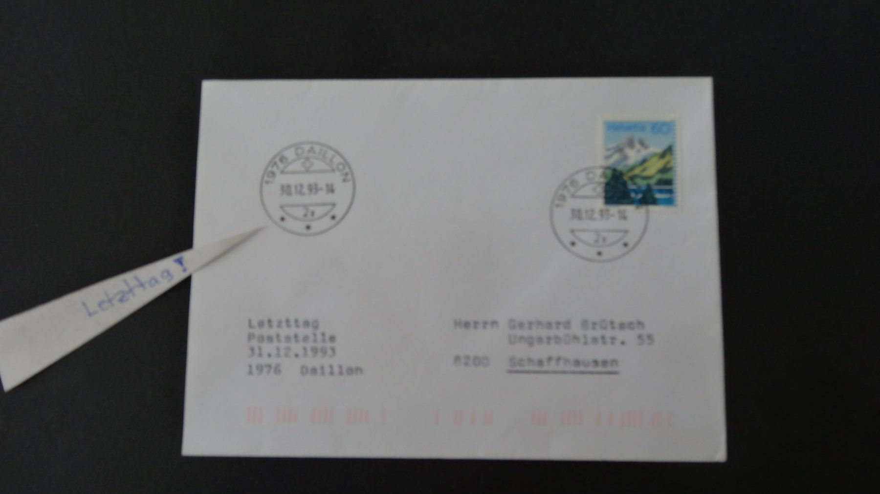 Tutti i francobolli: DAILLON/VS Letzttag selten !! 30.12.93   127 – Usato da Anwil venduto da C-DAIHA
